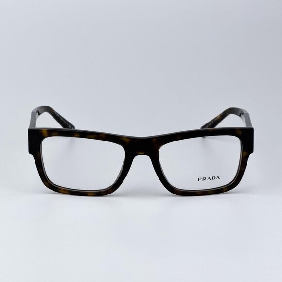 Prada PR15YV 2AU1O1 Men BRAND NEW Eyeglasses Havana Rectangle Unisex - Picture 4 of 10